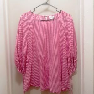 Stripe pink and white blouse